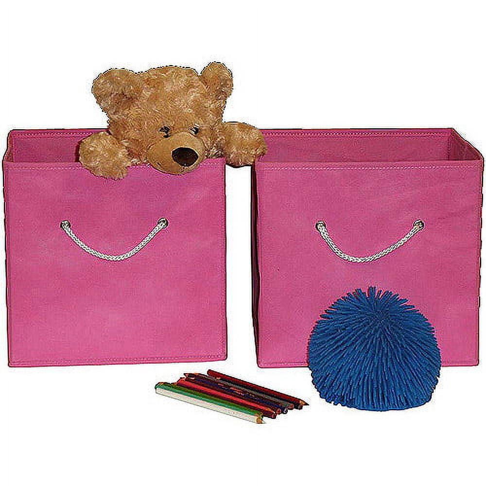 riverridge 2 pc folding storage setred fabric bins