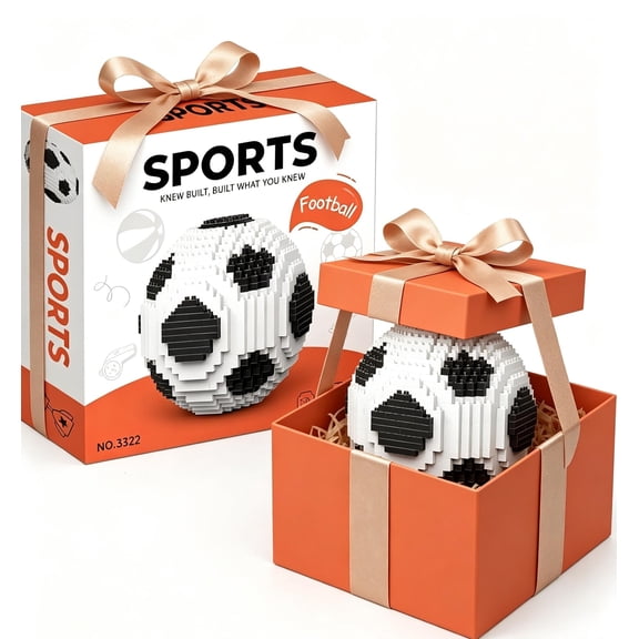 rmtaikir Soccer Micro Building Blocks Set,3.75 Inch Mini Football Model Kit, STEM Educational 3D Puzzle Decor Ornament Gift for Sports Fans & Block Builders