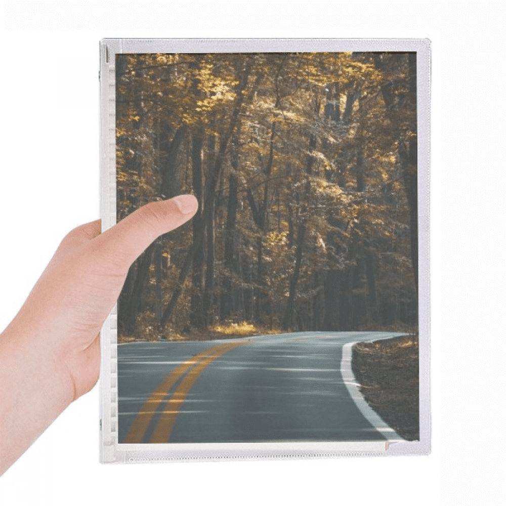 road grass autumn travel dark notebook loose diary refillable journal statiry