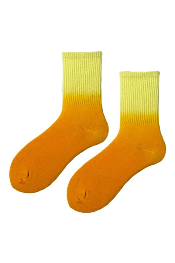 Colorful Tie-dye Socks for Men Women Casual Knit Middle Tube Crew Sock Breathable Cotton Socks