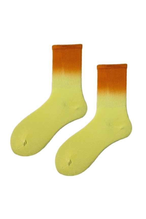 Colorful Tie-dye Socks for Men Women Casual Knit Middle Tube Crew Sock Breathable Cotton Socks