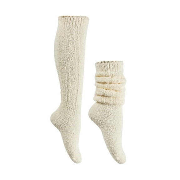roadlitg Fuzzy Socks for Women Fall Winter Fleece Thickened Cozy Long Socks Home Sleeping Solid Color Warm Socks