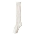 thumbnail image 1 of roadlitg Womens Fuzzy Slipper Socks Knee High Fleece Thickened Winter Socks Solid Color Plush Home Sleeping Socks, 1 of 2