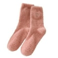 thumbnail image 1 of roadlitg Womens Fuzzy Socks Fleece Thickened Warm Socks Fall Winter Cute Solid Color Home Slipper Socks, 1 of 3