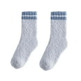 thumbnail image 1 of roadlitg Womens Fuzzy Socks Unisex Fall Winter Warm Soft Plush Socks Mid-tube Home Sleeping Slipper Socks, 1 of 2