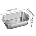 thumbnail image 1 of Roasting Pan Stainless Steel Roasting Pan Rectangular Deep Baking Tray Fish Roaster Pan Heavy Duty Cooking Plate Home Kitchen Oven Safe Induction Cookware Stainless Steel Roaster, 1 of 3