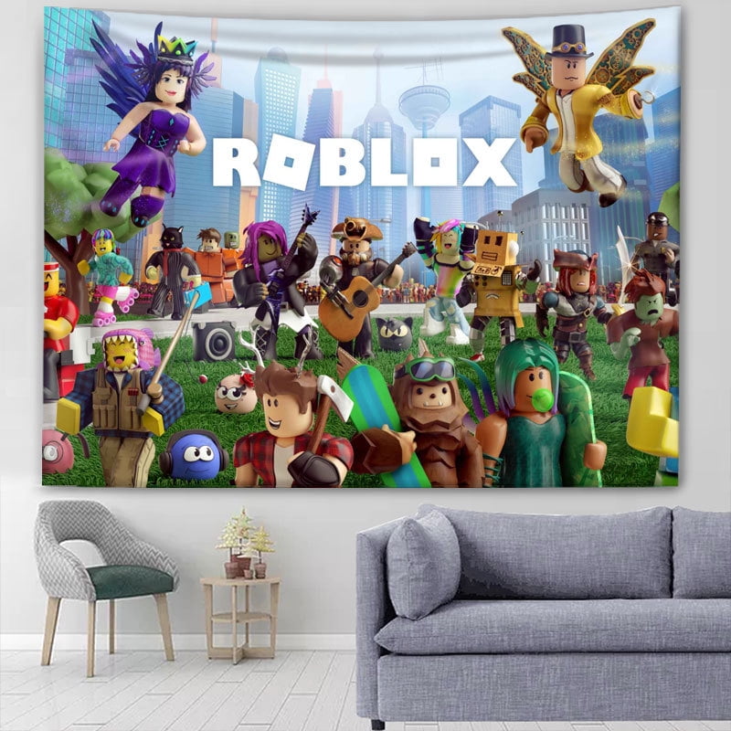 Roblox Tapestry Lunch Break Blanket Hanging Cloth Background Cloth Bedroom Room Decoration 