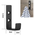 thumbnail image 1 of robuste Wandhaken, J-Haken für die Garage, universelle schwarze Schraubhaken, Garderobenleisten, starke Kleiderhaken, zum Aufhängen, Garage, Wandhalterung für sperrige Gegenstände, 1 of 4