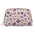 thumbnail image 1 of rock Skull record Retro Makeup Bag, Large Capacity Travel Cosmetic Bag for Women Girls- Travel Toiletry Bag Leather Portable Waterproof Makeup Case Organizer with Handle, 1 of 4