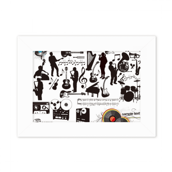 rock music festival pattern photo mount frame picture art painting desktop 5x7 inch