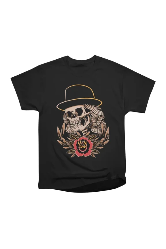 rock n roll skull T-Shirt Tee Gift For Him Merch For Her Apparel For Friend