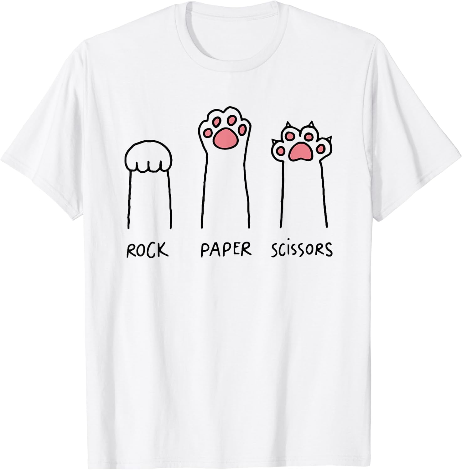 rock paper scissors cat paws TShirt