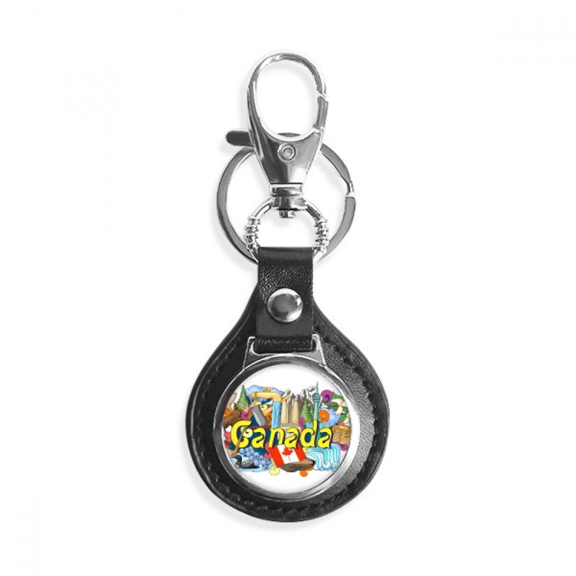 rocky mountains cn tower maple canada key link chain keyholder finder hook metal