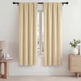 thumbnail image 1 of Blackout Curtains, Thermal Insulated Blackout Curtains 42x72 in, Room Darkening Rod Pocket Drapes for Living Room Bedroom, Noise Reduction Window Treatment Panels set of 2, Beige, 1 of 7