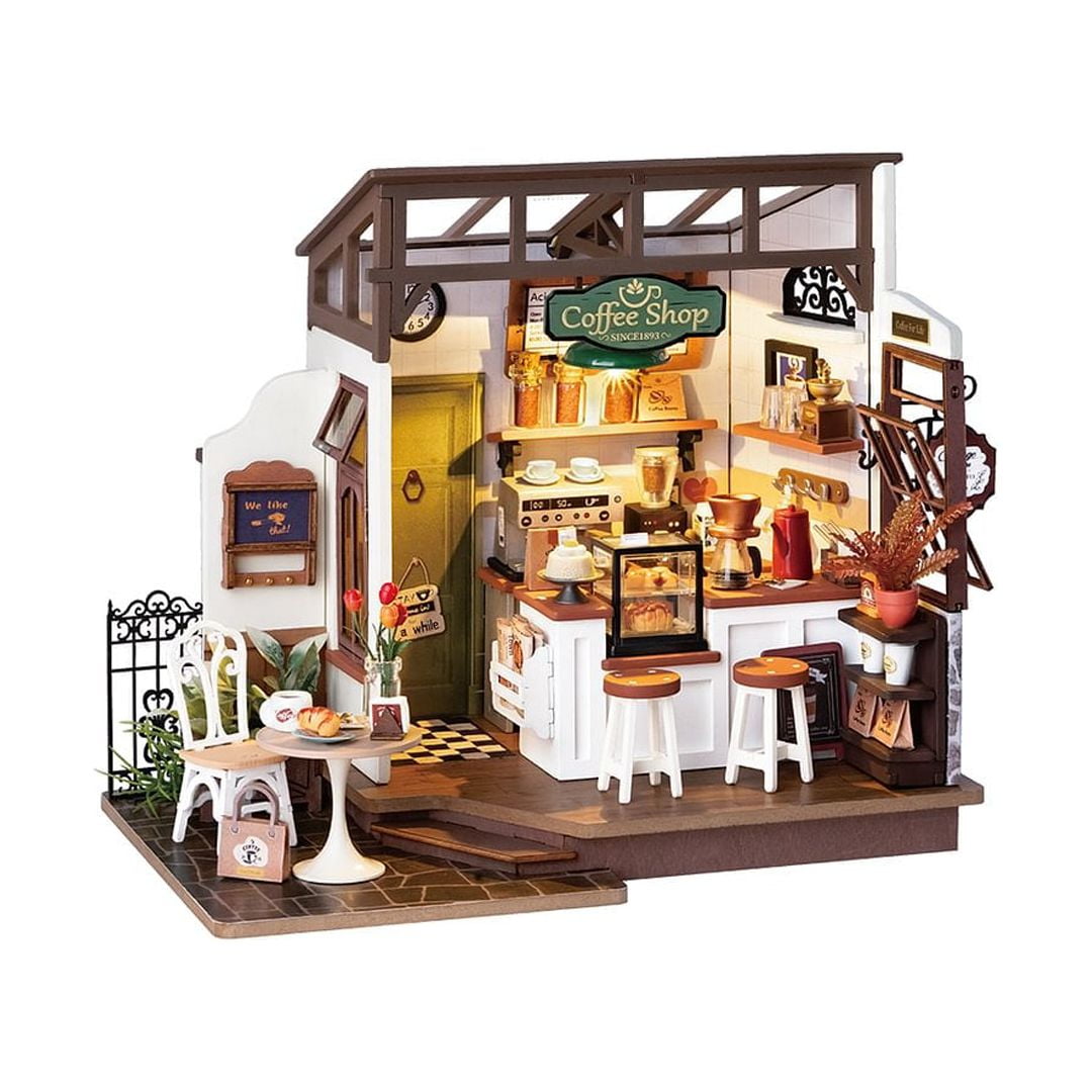 rolife Cafe Miniature House kit Dollhouse Furniture
