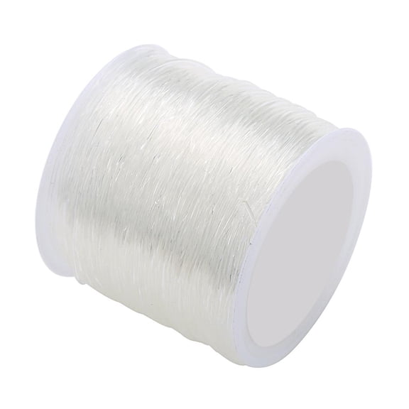 roll of 100 Meters 0.6mm Clear Crystal Stretch Elastic Craft Necklace Bracelet Beading Beads Thread String Cord Jewelry Making Accessories Findings