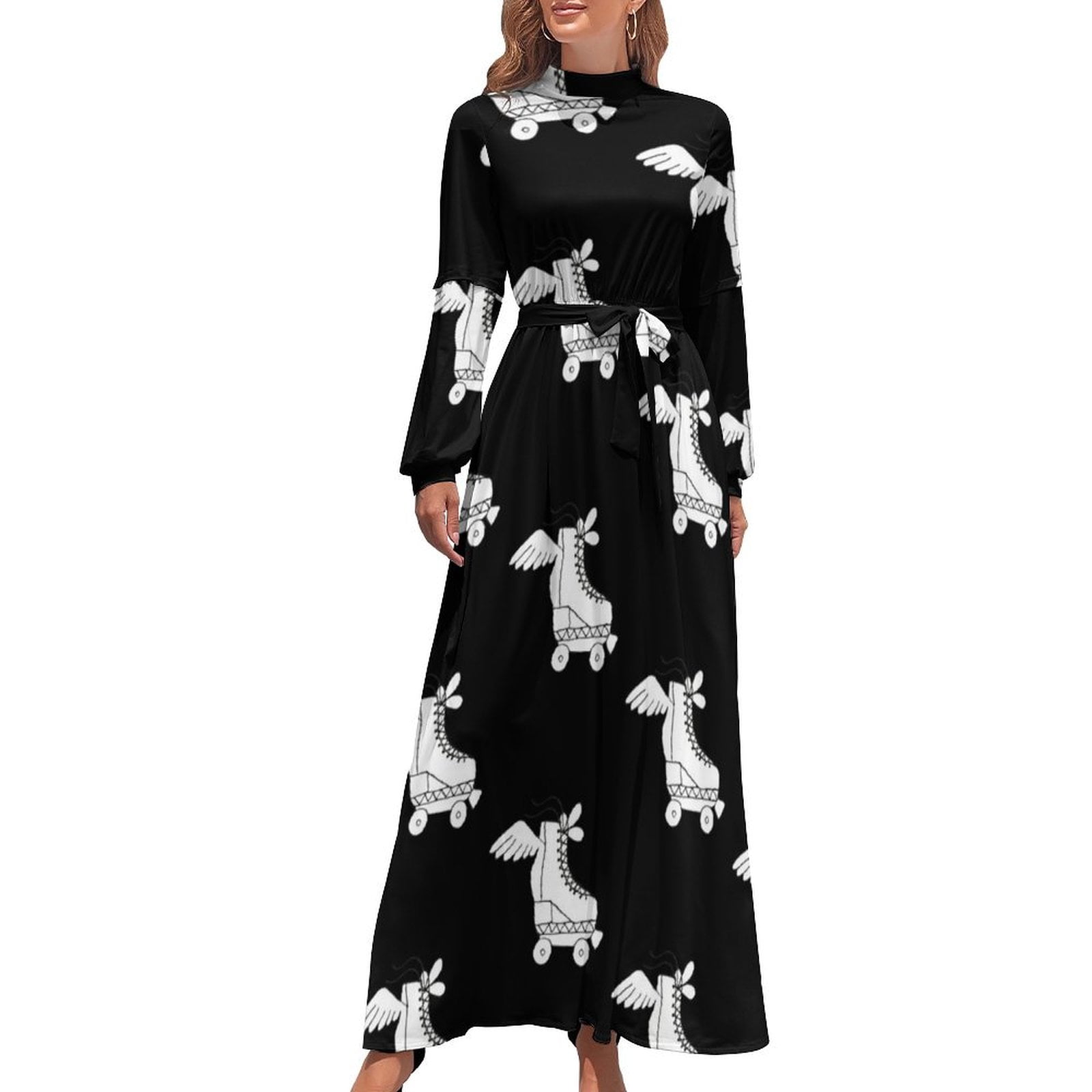 Fashion Summer Black & White Sling Party Dress