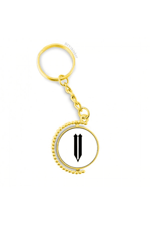 roman numerals five in black metal connector key chain accessory en keyholder