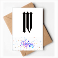 thumbnail image 1 of roman numerals three in black Welcome Back Greeting Cards Envelopes Blank, 1 of 4