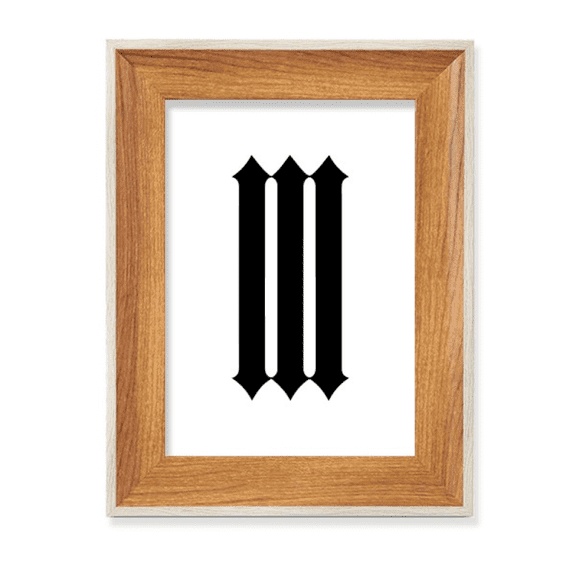 roman numerals three in black desktop wooden photo frame display picture art painting multiple sets