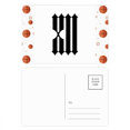thumbnail image 1 of roman numerals twelve in black  basketball postcard set thanks card mailing side 20pcs, 1 of 3