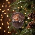thumbnail image 1 of romoty 3D Resin Bunny Christmas Tree Ornament, Sleeping Woodland Rabbit in Shell Hanging Figurine for Holiday Home Decor, 1 of 9