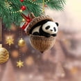 thumbnail image 1 of romoty 3D Resin Sleeping Panda Christmas Tree Ornament, Cute Panda Bear in Acorn Nut Shell Hanging Figurine for Holiday Home Decor, 1 of 6