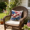 thumbnail image 1 of romoty 4th of July Patriotic Pillow Covers 18"x18", Individual Independence Day Kittens and Gnomes Throw Pillow Case, Square Decorative Cushion Cover for Home Sofa Couch Farmhouse Decor, 1 of 6