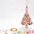 thumbnail image 1 of romoty DIY Beaded Christmas Tree Ornament Kit Candy Pastel Pink - Sweet Peppermint Candy Acrylic Bead Craft Set Holiday Hanging Pendant for Xmas Decor, 1 of 7