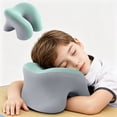 thumbnail image 1 of romoty Ergonomic Desk Nap Pillow Memory Foam, 10.2 x 9.8 Inches Green Face Down Sleeping Cushion with Arm Rest Hole for Office School Desk, 1 of 6