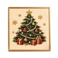 thumbnail image 1 of romoty Framed 3D Pearl Gem Art Kit Christmas Tree Diamond Painting Canvas Set for Fireplace Mantel and Desk Display, 1 of 8