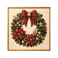 thumbnail image 1 of romoty Framed Christmas Diamond Gem Painting Kit Wreath 3D Pearl Art Board Set for Fireplace Mantel and Porch Decor, 1 of 6