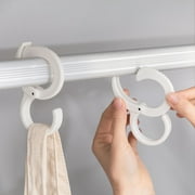 romoty Plastic S Shaped Hooks for Organization, 2 Pcs 4.72" Large S Hooks for Hanging Pots, Pans, Plants, Clothes, Closet Rod & Kitchen Pantry