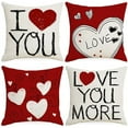 thumbnail image 1 of romoty Valentine's Day Heart Pillowcase 18" x 18" Decorative Cushion Cover 1pc Romantic Throw Pillow Shell Festive Decoration for Sofa Couch Bed and Anniversary Gift, 1 of 6