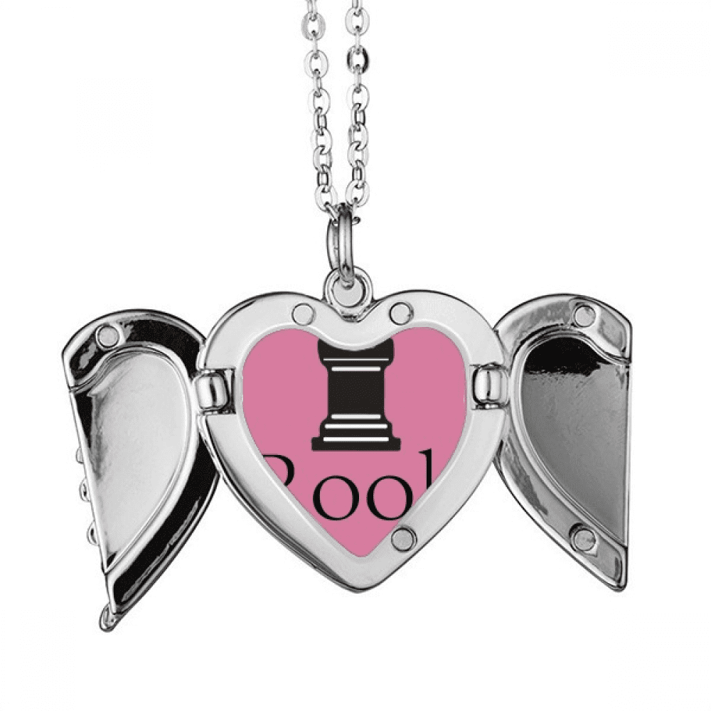 Angel Rook Chess rook black word chess game angel wings necklpendant fashion - Walmart.com