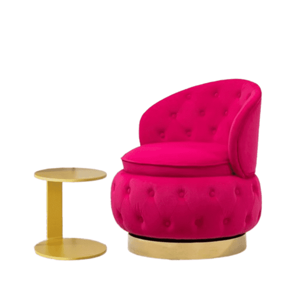 Roomfitters 360 Degree Swivel Cuddle Barrel Accent Storage Chairs | Wide Upholstered Round Armchairs in Fluffy Velvet for Living Room, Bedroom, Office, Waiting Rooms"