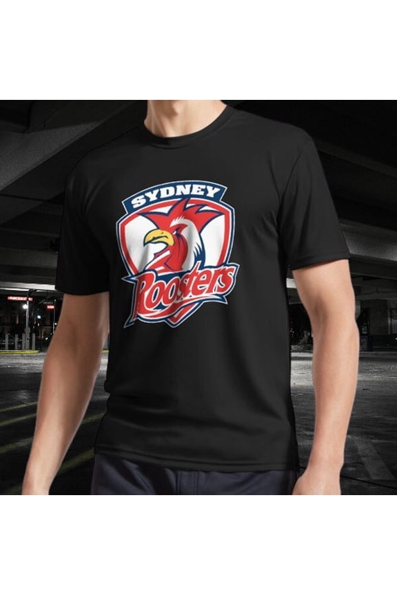 roosters Active T-Shirt Logo T-Shirt Funny Size American Unisex T- Shirt