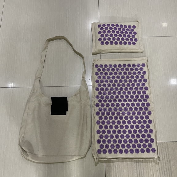 rootrising Acupressure mats,Natural Eco Linen & Coconut Fiber Filling,for Back/Neck Pain Relief, Sciatic, Headache and Muscle Relaxation, Comes with Carrying Bag