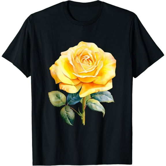 rose flower yellow floral T-Shirt