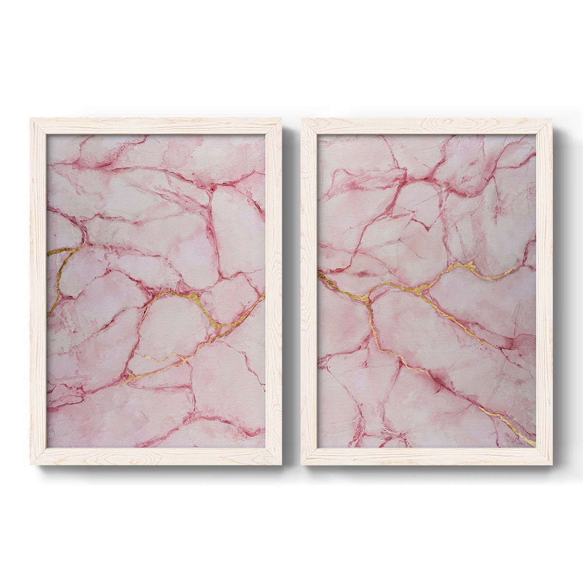 Rose Marble I - Premium Framed Canvas 2 Piece Set - Ready to Hang