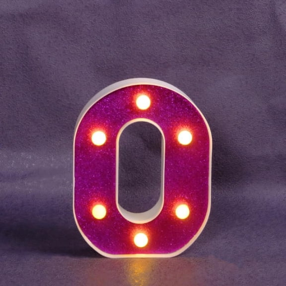 rose pink LED Letter Lights - Glitter Alphabet Sign, Battery Powered Light Up Letters for Girls Bedroom, Birthday Party, Wedding & Home Wall Decor