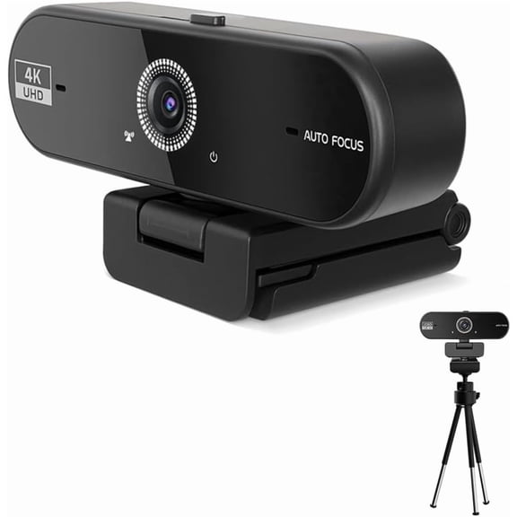 rosper 4K Wide Angle Webcam with Microphone, Computer Monitor USB Zoom Video Camera External Web Cam for Streaming, Pc, Laptop, Desktop, Mac, Streaming Camera for Gaming,Camera with Tripod