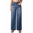 thumbnail image 1 of roswear Stretchy Loose Jeans for Women Wide Leg, 29.9" Inseam, Size 4-16, 1 of 6