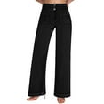 thumbnail image 1 of roswear Wide Leg Jeans Woman High Waist Stretchy, 29.92" Inseam, Size 4-16, 1 of 6
