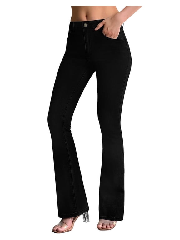 Women's Stretchy Flare Jeans Bootcut, 30.3" Inseam, Size 4-16