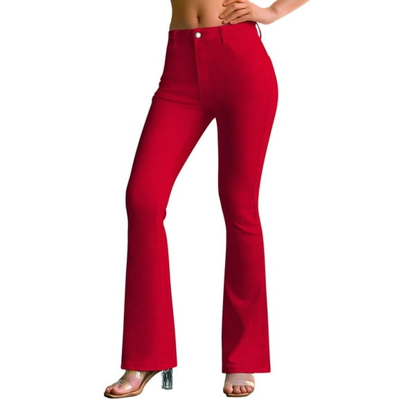 roswear Women's Stretchy Flare Jeans Bootcut, 30.3" Inseam, Size 4-16