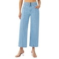 thumbnail image 1 of roswear Women's Wide Leg Petite Jeans Stretchy, 26.4" Inseam, Size 4-16, 1 of 6