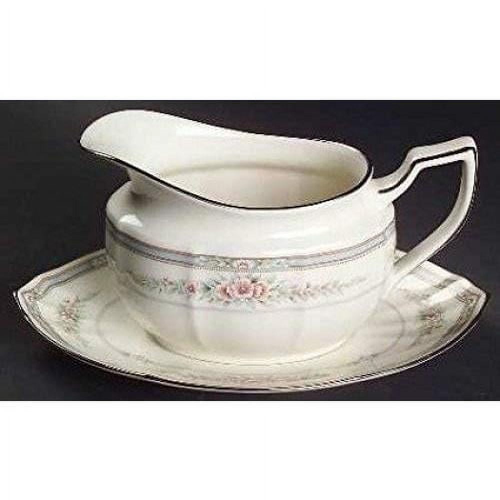 rothschild gravy boat & stand. set of two