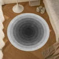 thumbnail image 1 of round Carpet, Floor Mat, Area Rug, Soft Pile, 24x24 Inches, for Living Room Sofa, Bedroom Bedside, Study, Soundproof Floor Cushion, Black, by FAJHHA, 1 of 7