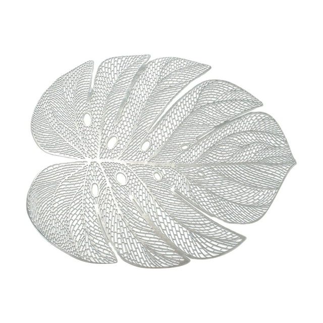 round Table Dining Set for 4 Small Stylish Hollowout Turtle Back Leaf